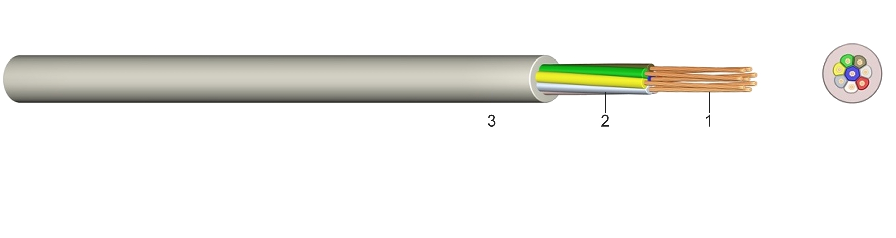 Lignes Line Tronic Liyy 10x0 34 mmâ² PVC Gris CU 500 V 18064 mehraderleitungen