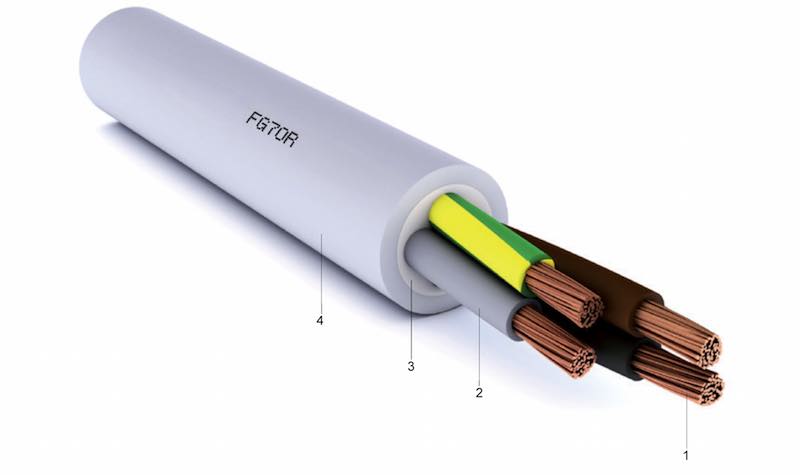 FG7OR - EPM gumom izolirani energetski i signalni kabel 0,6/1kV - sa smanjenom emisijom korozivnih plinova