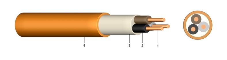 (N)HXH FE180/E30 KERAM | Halogen-Free Cable with Circuit Integrity of 30 Minutes