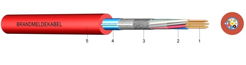 JE-H(DT)H BMK - Bezhalogeni i teško gorivi instalacijski vatrodojavni kabel s očuvanom el. funkcionalnošću 30 minuta 