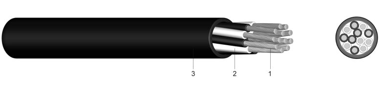 90 E/N/P/C - PVC-om izolirani kompenzacijski i termički kabel