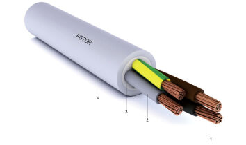 FG7OR - Power cable insulated with high quality EPM-rubber, with PVC sheath, not propagating fire, with reduced  corrosive gas emission